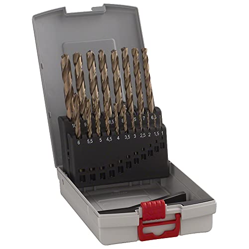 Bosch Professional 19tlg. Metallbohrer-Set HSS-Cobalt ProBox (für Edelstahl, Zubehör...