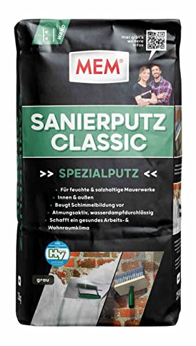 MEM Sanierputz Classic 25 kg grau - Isoputz - Anti-Schimmelputz