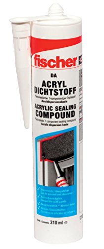 fischer Acryldichtstoff DA, geruchsarme Dichtmasse, elastoplastisches Maleracryl für Fugen im...