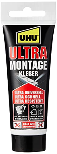 UHU Montagekleber ULTRA Tube, Universeller, elastischer Montagekleber auf Polymerbasis mit sehr...