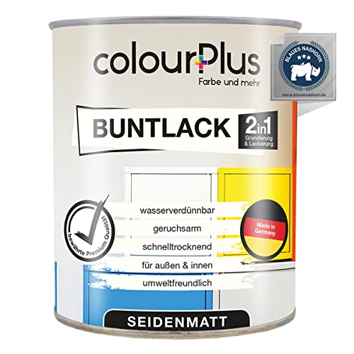 colourPlus®? 2in1 Buntlack (750ml, RAL 7016 Anthrazitgrau) seidenmatter Acryllack - Lack für...