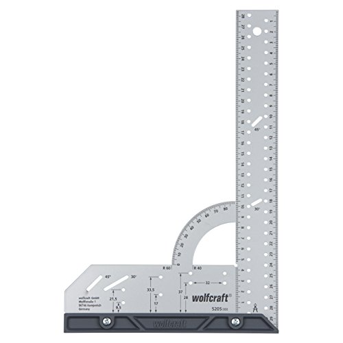 wolfcraft Universalwinkel 5205000 / Winkelmesser mit 300 mm Schenkellänge zum präzisen Anreißen &...