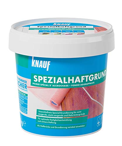 Knauf Spezial-Haftgrund, lösemittelfreie Grundierung, reguliert die Saugfähigkeit des Untergrunds...