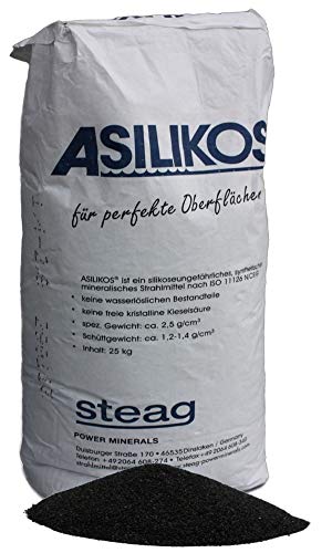 Asilikos 25 kg Strahlmittel Strahlgut Sandstrahlen (0,2-0,5 mm)