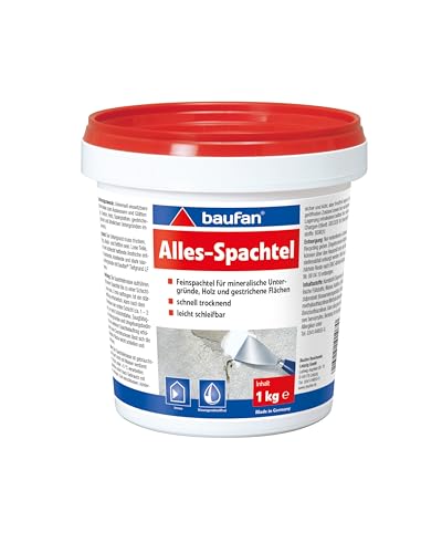 Baufan Alles-Spachtel Weiß 1kg I Zum Ausbessern & Glätten von mineralischen Untergründen wie...