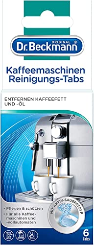 Dr. Beckmann Kaffeemaschinen Reinigungs-Tabs | entfernt Kaffeefett und -öl | mit Aktiv-Sauerstoff |...
