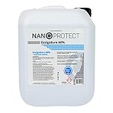 Nanoprotect Essigsäure 60% | Ideal als Reiniger und Entkalker | Für Haus und Garten | Premium...