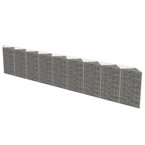 vidaXL Gabione Pflanzkasten 630x30x100cm Steinkorb Wand Blumenkasten Hochbeet
