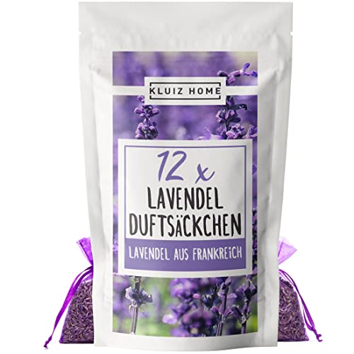12 Lavendelsäckchen mit französichem Lavendel I Mottenschutz für Kleiderschrank I Lavendel...