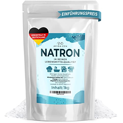 Natron Pulver in Lebensmittelqualität, Natron hochrein im praktischen wiederverschließbaren 1kg...
