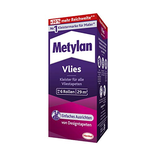 Metylan Vlies, Tapetenkleister für Vliestapeten mit glatter oder strukturierter Rückseite, einfach...