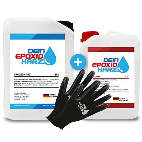 Epoxidharz mit Härter | 10,2kg GfK set | Profi Qualität glasklar & geruchsarm | Gießharz für...