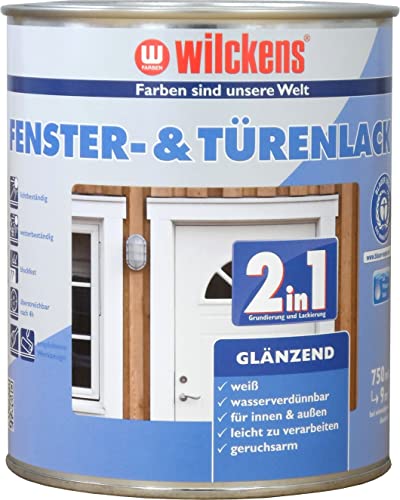 Wilckens 2in1 Fenster- & Türenlack glänzend, 750 ml, Weiß