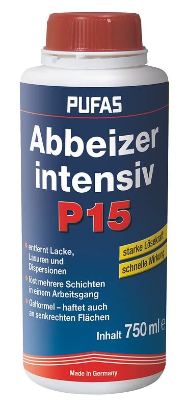 Pufas Abbeizer P15 intensiv 750 ml Kraft-Abbeizmittel für Lacke Lasuren Farben