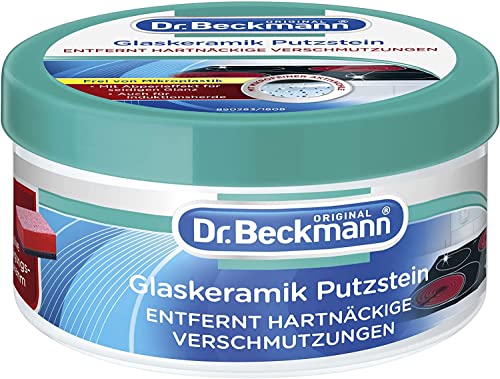 Dr. Beckmann Glaskeramik Putzstein | effektiver Kochfeld-Reiniger | inkl. Spezialschwamm 1x 250 g