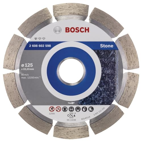 Bosch Professional 1x Diamanttrennscheibe Standard for Stone (für Stein, Granit, Beton, Ø 125 x...