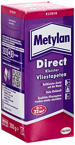 Metylan Direct Vliestapetenkleister, hochwertiger Kleister für den direkten Auftrag auf die Wand,...