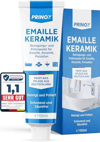 PRINOX® 150ml Reinigungs und Polierpaste für Emaille, Keramik, Porzellan, Glaskeramik, Mineralguss...