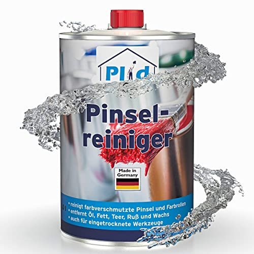 plid® Pinselreiniger 1L [FARBLOS & GERUCHSMILD] - Pinsel Reiniger für verschmutzte Pinsel,...