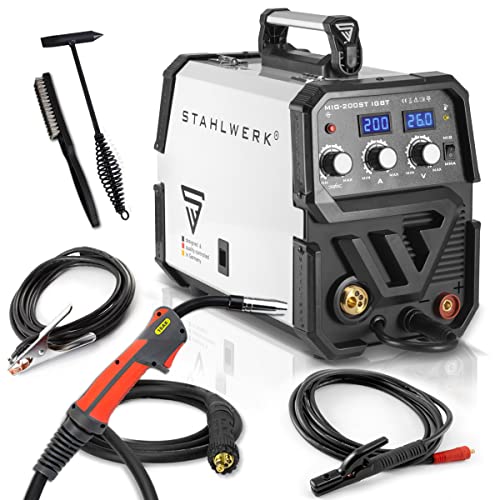 STAHLWERK MIG MAG 200 ST IGBT - MIG MAG Schutzgas Schweißgerät mit 200 Ampere, FLUX Fülldraht...