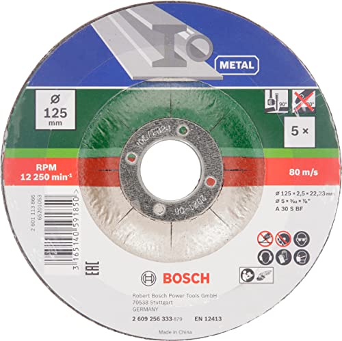 Bosch Trennscheibe (für Metall, Passend zu handgeführten Winkelschleifern mit einem Durchmesser...
