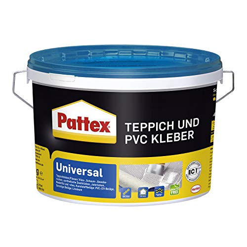 Pattex Teppich und PVC Kleber Universal, starker Kleber für PVC-Beläge & Teppiche, Teppichkleber...