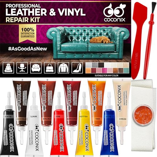 Coconix Vinyl- und Lederreparaturset - Restaurierung Ihrer Möbel, Jacken, Sofas, Boote oder...