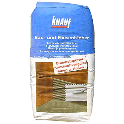 Knauf K1 Fliesenkleber 25kg - K1 Flexkleber für innen und außen - frostsicher - Dünnbettmörtel -...