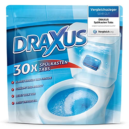 DRAXUS 30x Spülkasten Tabs, Wasserkastenwürfel für den Spülkasten im Vorratspack, WC Tabs...