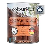 colourPlus® Holzschutzlasur (750ml, farblos) seidenglänzende Holzlasur Außen- Holz Grundierung -...