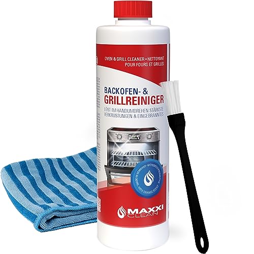 Maxxi Clean Backofenreiniger 500 ml Gel Paste inkl. Backofen- und Grillreiniger Pinsel löst...