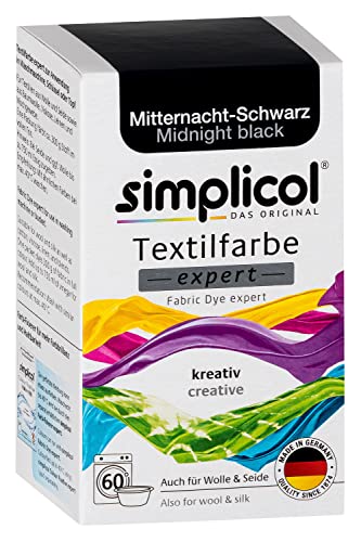 simplicol Textilfarbe expert Mitternacht-Schwarz 1718 - Zum Umfärben und Auffrischen von Kleidung,...