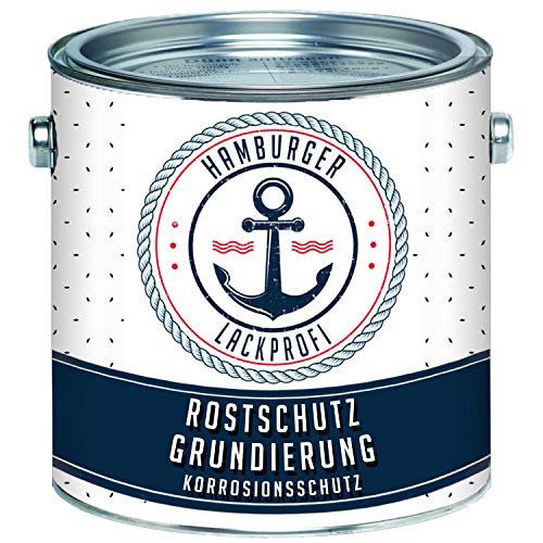 Rostschutz-Grundierung MATT Rotbraun Rostschutz-Farbe für Metall // Hamburger Lack-Profi (2,5 L)