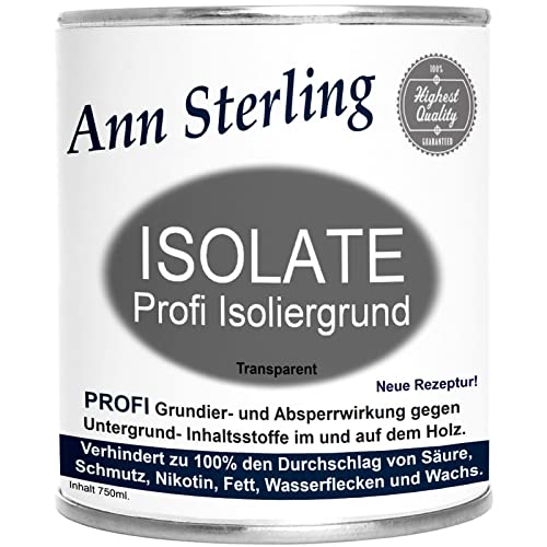 Ann Sterling 1Kg Isoliergrund Absperrgrund für Kreidefarbe Isolate Profi Sperrgrund Grundierung...