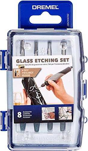 Dremel Glas Gravur Set 8tlg. (für Dremel Multifunktionswerkzeug), Mehrfarbig