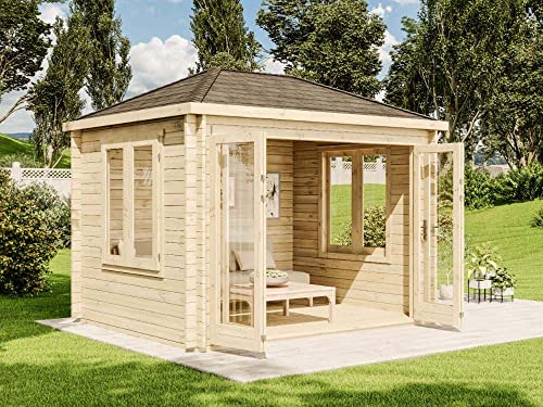 Alpholz Gartenhaus Summertime-40 aus Massiv-Holz | Gerätehaus mit 40 mm Wandstärke | Garten...