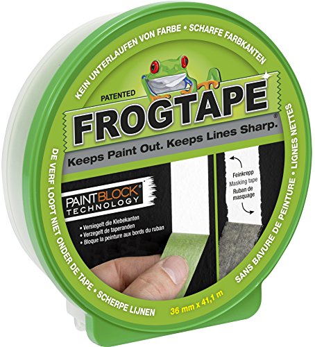 FrogTape Abklebeband – Malerkreppband mit Paint-Block Technologie – Kreppband für saubere...