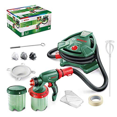 Bosch Farbsprühsystem PFS 5000 E (1200 W, 2x Farbbehälter 1000 ml, Düsen für Wandfarben,...