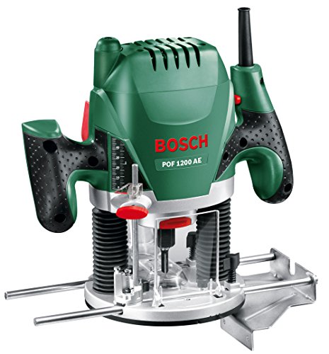 Bosch Oberfräse POF 1200 AE (1200 Watt, inkl. Zubehör für präzise Holzbearbeitung, für...