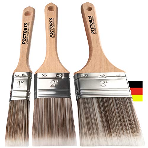 PICTORIS Lackierpinsel 3er Set | Made in Germany | Kein Borstenverlust | Perfekt zum Streichen mit...