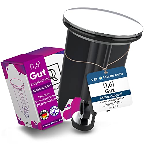 M. ROSENFELD HOME Universal Waschbeckenstöpsel 40mm Chrom Abflussstopfen – aus Messing, universal...