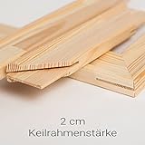 Generisch Keilrahmen Bausatz 2 cm Holzleisten Set selbst zusammenbauen ohne Leinwand (50x60)