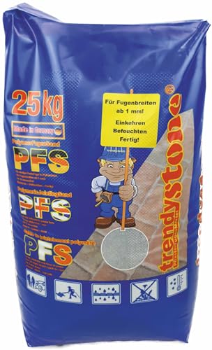 trendystone Polymerfugensand 25 kg Basalt-anthrazit - Pflasterfugenmörtel für schmale Fugen ab 1...