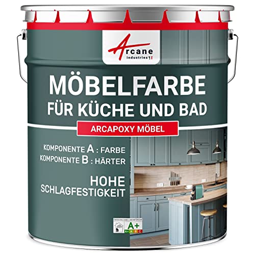 Farbe für Küchenmöbel, Arbeitsplatten und Badezimmer - ARCAPOXY MÖBEL RAL 9003 - Weiß-1 kg (bis...