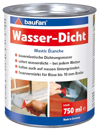 Baufan Wasser-Dicht - 750ml I Dichtmasse sofort wasserdicht und dauerelastisch I faserverstärkt,...