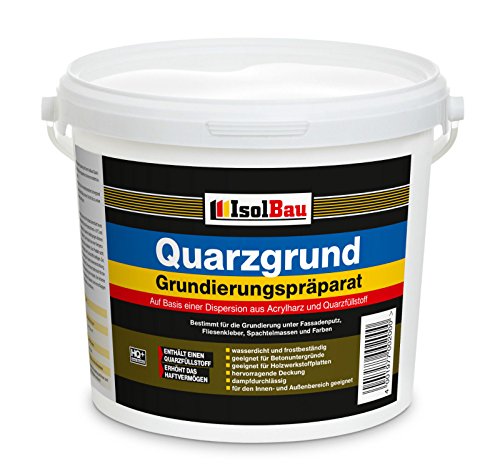 Isolbau Quarzgrund - Grundierung für Beton & Holz - Wasserdicht, frostbeständig, für innen &...