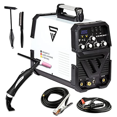 STAHLWERK AC/DC WIG 200 ST IGBT Kombi Schweißgerät mit 200 Ampere WIG MMA, Aluminium Schweißen, 7...