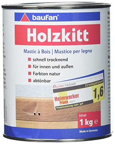 Baufan Holzkitt, gebrauchsfertige Füllmasse, 1 kg