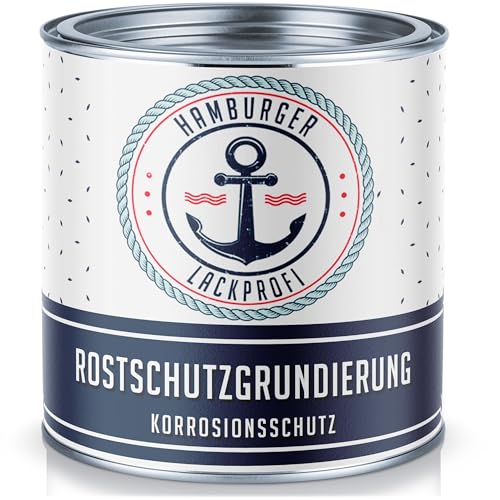 Rostschutz-Grundierung MATT Hellgrau Grau Rostschutz-Farbe für Metall // Hamburger Lack-Profi (2,5...