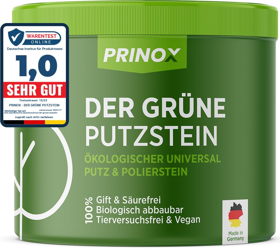 PRINOX® Der Grüne Putzstein 950g inkl. Handschwamm Nachhaltiger Universal Allzweckreiniger...